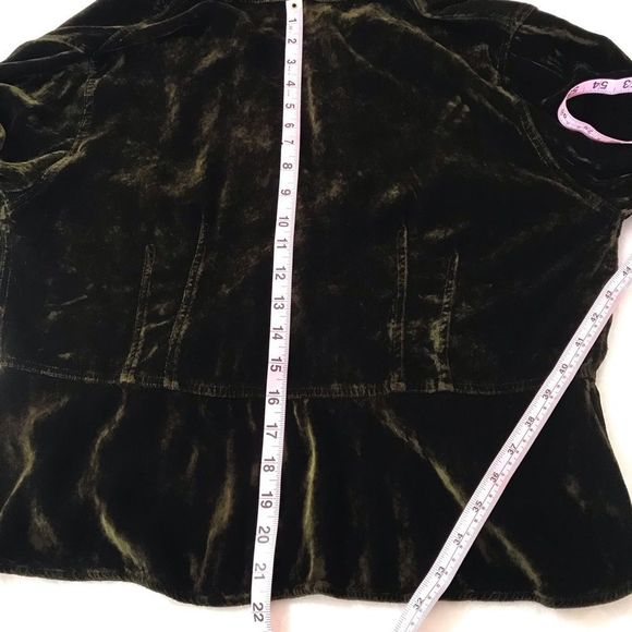 Cut Loose Velvet Blazer in Deep Olive - Picture 10 of 11